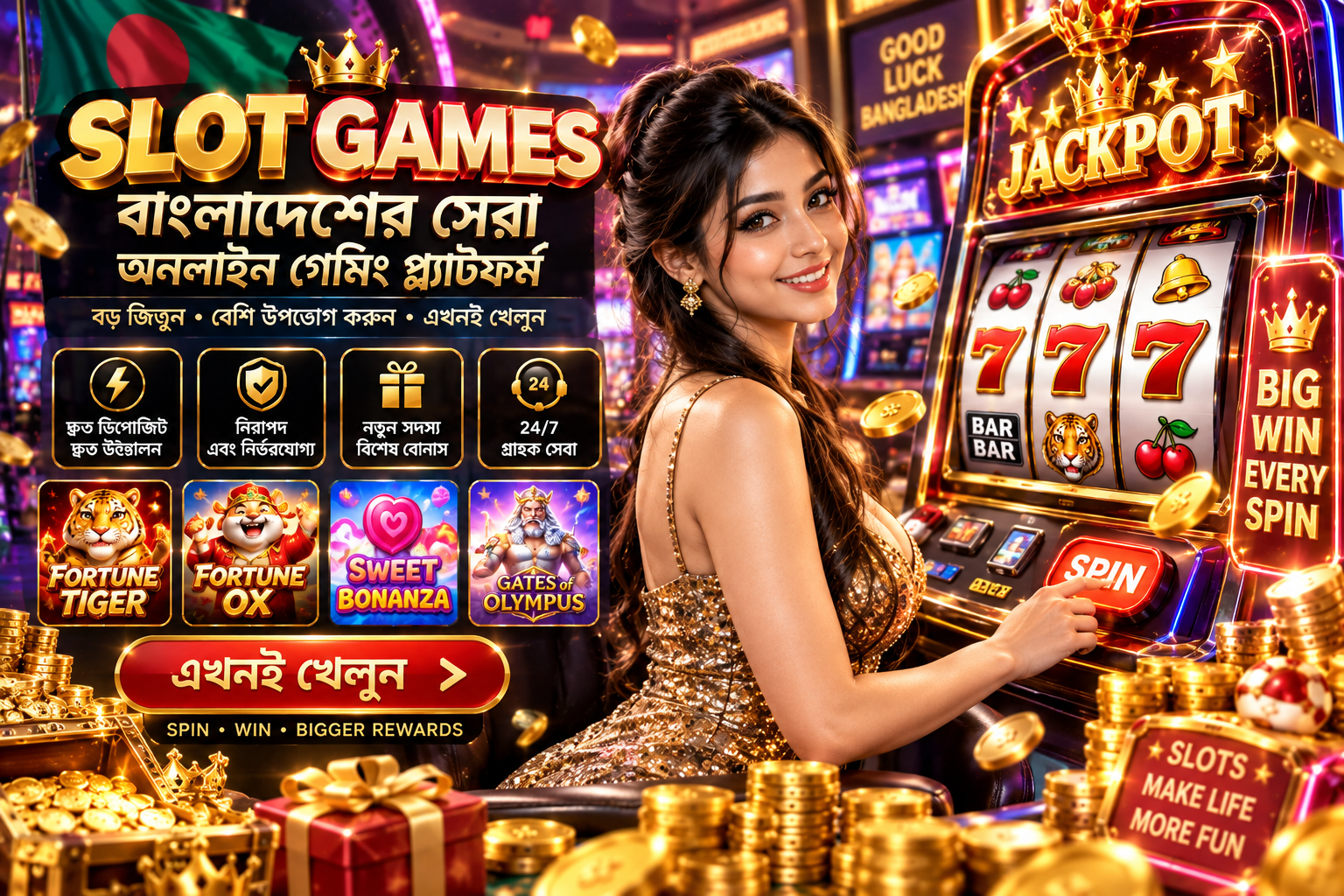 111bd Free Bet — a giant glowing welcome-bonus coin burst with confetti